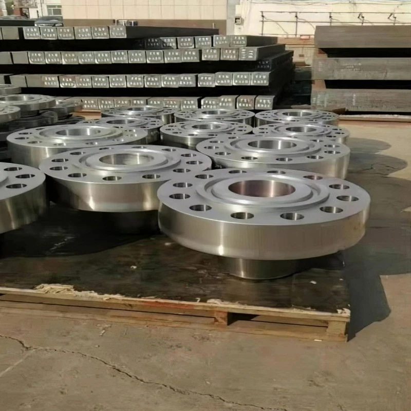 Integral pipe plate flange
